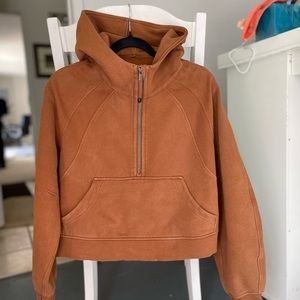 Lululemon Scuba Oversized 1/2 half  Zip Hoodie Copper Brown